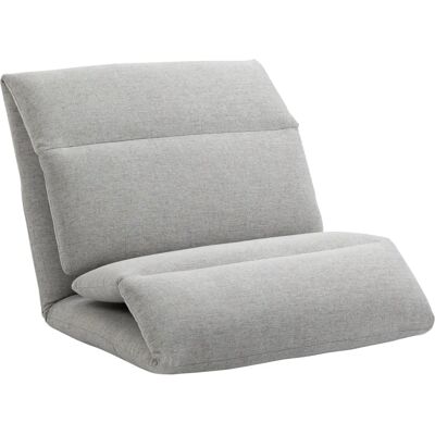 HOMCOM Fauteuil de sol gris Convertible - Dossier inclinable 5 positions - Publicité HOMCOM Fauteuil de sol gris Convertible - Dossier inclinable 5 positions - Publicité