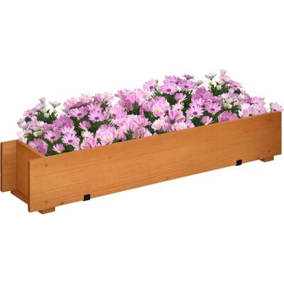 Outsunny Boîte de Jardin Rectangulaire en Bois - 91 x 18 x 16,5 cm - Jardinière - Publicité Outsunny Boîte de Jardin Rectangulaire en Bois - 91 x 18 x 16,5 cm - Jardinière - Publicité