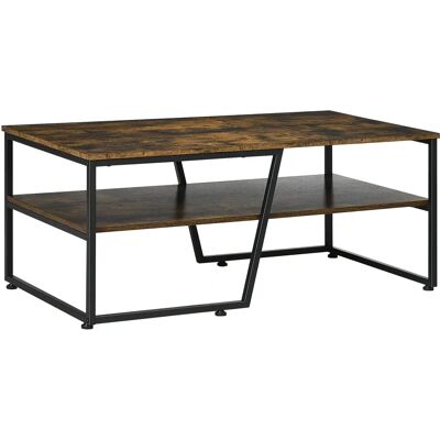 HOMCOM Modelo 106x55x45cm Mesa de Centro Rectangular Industrial HOMCOM Modelo 106x55x45cm Mesa de Centro Rectangular Industrial