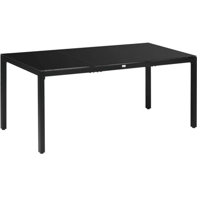Outsunny Gartentisch - Rechteckig, 180x80cm, Schwarz, für 8 Personen Outsunny Gartentisch - Rechteckig, 180x80cm, Schwarz, für 8 Personen