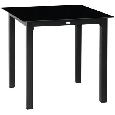 Table de jardin Outsunny - 80x80cm, Noir - Table de jardin - Publicité Table de jardin Outsunny - 80x80cm, Noir - Table de jardin - Publicité