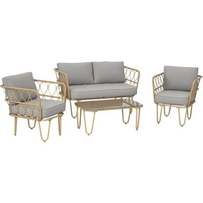Outsunny Gartenset - Beige - 4 Teile Outsunny Gartenset - Beige - 4 Teile