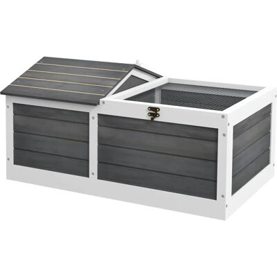 PawHut Enclos pour Tortue - Espace Double en Bois - 86x54x43 cm - Publicité PawHut Enclos pour Tortue - Espace Double en Bois - 86x54x43 cm - Publicité