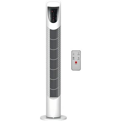HOMCOM Ventilatore Torre Bianco - 3 Velocità, Telecomando, Oscillazione 70° HOMCOM Ventilatore Torre Bianco - 3 Velocità, Telecomando, Oscillazione 70°
