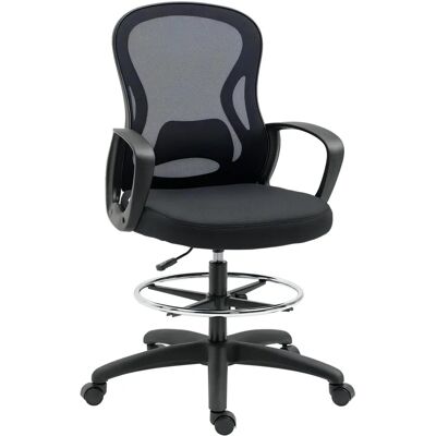 Chaise de Bureau Vinsetto - Hauteur Réglable, Maille, Noir - Publicité Chaise de Bureau Vinsetto - Hauteur Réglable, Maille, Noir - Publicité