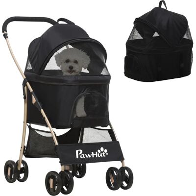 PawHut - 2-en-1 - Nacelle amovible - Poussette pour animaux - Publicité PawHut - 2-en-1 - Nacelle amovible - Poussette pour animaux - Publicité