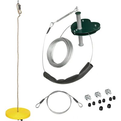 Kit tyrolienne Outsunny pour enfants - Supporte 80kg - Sécurité jardin - Publicité Kit tyrolienne Outsunny pour enfants - Supporte 80kg - Sécurité jardin - Publicité