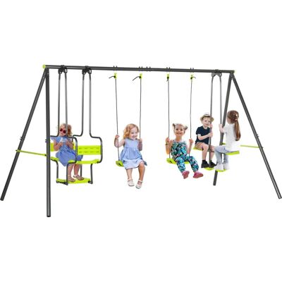 Aire de Jeux Outsunny pour Enfants 4 Balançoires - Structure de Balancier - Publicité Aire de Jeux Outsunny pour Enfants 4 Balançoires - Structure de Balancier - Publicité