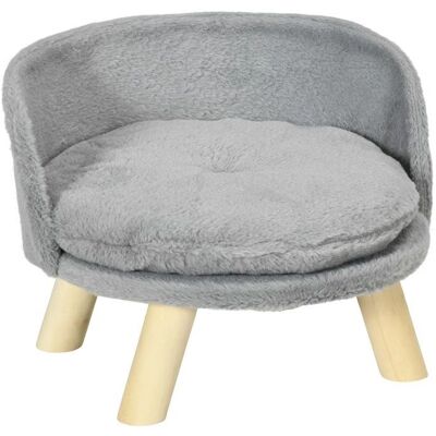 PawHut canapé rond scandinave gris pour chien Ø40,5x33cm - Publicité PawHut canapé rond scandinave gris pour chien Ø40,5x33cm - Publicité