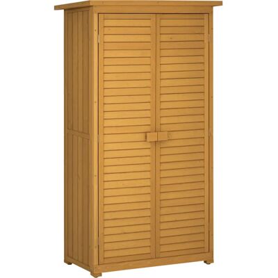 Outsunny Armoire de Jardin - Résistante aux Intempéries en Pin avec 2 Portes - Publicité Outsunny Armoire de Jardin - Résistante aux Intempéries en Pin avec 2 Portes - Publicité