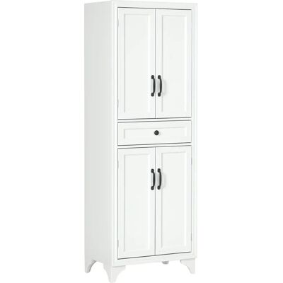 HOMCOM Armoire de Cuisine - Blanc, 170cm, Étagère Réglable - Publicité HOMCOM Armoire de Cuisine - Blanc, 170cm, Étagère Réglable - Publicité