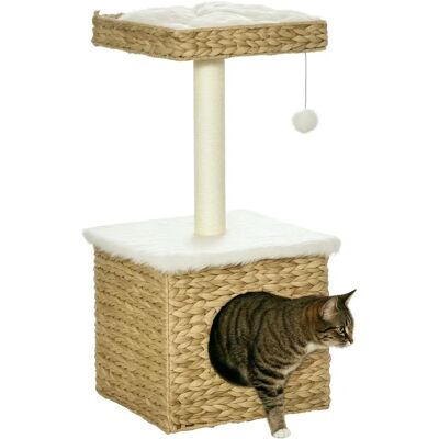 Arbre à chat PawHut 2 niveaux poteau sisal plateforme d'observation - Publicité Arbre à chat PawHut 2 niveaux poteau sisal plateforme d'observation - Publicité