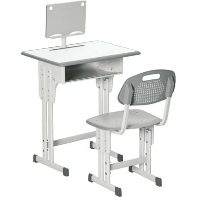 HOMCOM Kinder Schreibtisch und Stuhl - Höhenverstellbar, Stauraum, Leseständer HOMCOM Kinder Schreibtisch und Stuhl - Höhenverstellbar, Stauraum, Leseständer