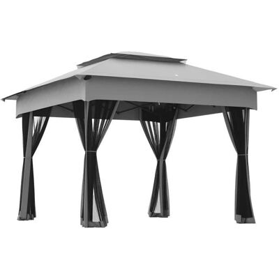 Pavillon de jardin Outsunny 3x3m Pop-up Étanche UV Acier Polyester - Publicité Pavillon de jardin Outsunny 3x3m Pop-up Étanche UV Acier Polyester - Publicité