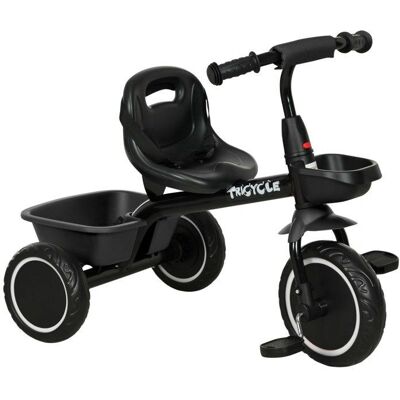 Aiyaplay Tricycle Ajustable pour Enfants avec Ceinture - 2 Paniers - 2 à 5 Ans - Noir - Publicité Aiyaplay Tricycle Ajustable pour Enfants avec Ceinture - 2 Paniers - 2 à 5 Ans - Noir - Publicité