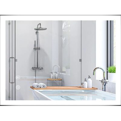 kleankin - Miroir LED - 70 x 50 cm - 3 couleurs lumineuses - Miroir de salle de bains - Publicité kleankin - Miroir LED - 70 x 50 cm - 3 couleurs lumineuses - Miroir de salle de bains - Publicité