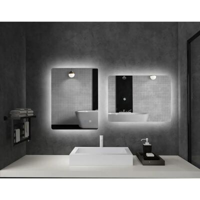 kleankin - Rectangular LED bathroom - 60 cm - Miroir - Publicité kleankin - Rectangular LED bathroom - 60 cm - Miroir - Publicité