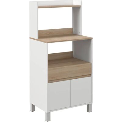 HOMCOM Meuble micro-ondes - Rangement scandinave compact - Publicité HOMCOM Meuble micro-ondes - Rangement scandinave compact - Publicité