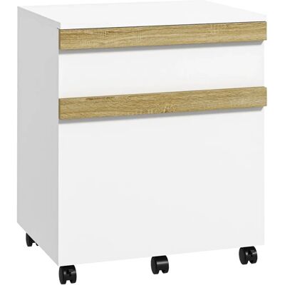 Mobile bianco Vinsetto - 2 cassetti - 48x40x59,5cm Mobile bianco Vinsetto - 2 cassetti - 48x40x59,5cm