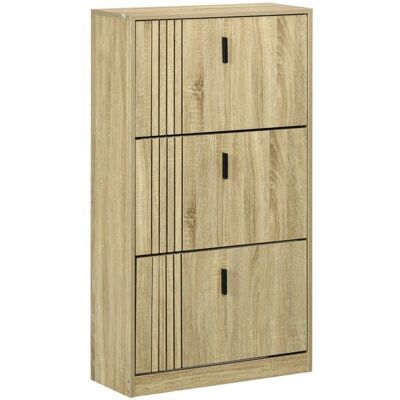 HOMCOM Armoire à Chaussures - 18 Paires, Étagères réglables, Compacte - Rangement à chaussures - Publicité HOMCOM Armoire à Chaussures - 18 Paires, Étagères réglables, Compacte - Rangement à chaussures - Publicité
