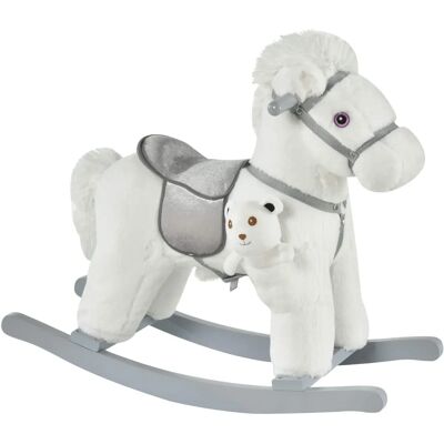 Cheval à Bascule HOMCOM avec Effets Sonores & Ours en Peluche - 18-36 Mois - Publicité Cheval à Bascule HOMCOM avec Effets Sonores & Ours en Peluche - 18-36 Mois - Publicité