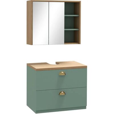 Ensemble de meubles de salle de bain Kleankin - Vert - Salle de bain - Publicité Ensemble de meubles de salle de bain Kleankin - Vert - Salle de bain - Publicité