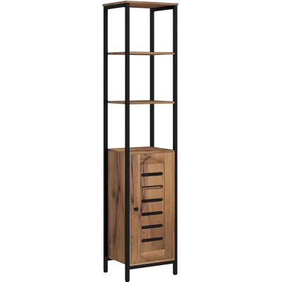 Kleankin Badezimmerschrank - Rustik Braun - 3 offene Regale Kleankin Badezimmerschrank - Rustik Braun - 3 offene Regale