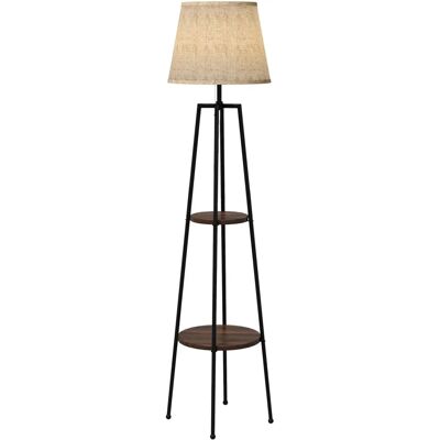 Lampadaire HOMCOM - 2 étagères, E27, 40W, interrupteur à tirette, abat-jour tissu - Lampadaire - Publicité Lampadaire HOMCOM - 2 étagères, E27, 40W, interrupteur à tirette, abat-jour tissu - Lampadaire - Publicité