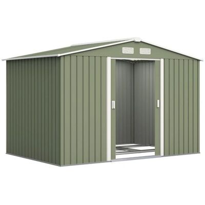 Abri de jardin Outsunny - Fondation, Portes coulissantes doubles - Acier, 5,29m² - Publicité Abri de jardin Outsunny - Fondation, Portes coulissantes doubles - Acier, 5,29m² - Publicité