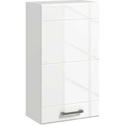 Kleankin Moderner Wand-Badezimmerschrank - Höhenverstellbares Regal - 3 Ebenen Kleankin Moderner Wand-Badezimmerschrank - Höhenverstellbares Regal - 3 Ebenen