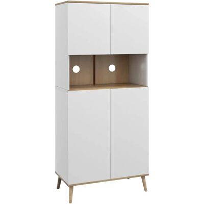 HOMCOM Buffet da cucina scandinavo bianco con ripiani regolabili - Credenza da cucina HOMCOM Buffet da cucina scandinavo bianco con ripiani regolabili - Credenza da cucina