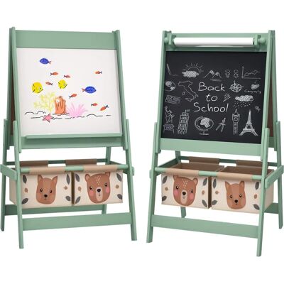 Chevalet d'Art pour Enfants Aiyaplay - Tableau à Craie, Tableau Blanc, Rôle de Papier - Paniers de Rangement - Publicité Chevalet d'Art pour Enfants Aiyaplay - Tableau à Craie, Tableau Blanc, Rôle de Papier - Paniers de Rangement - Publicité