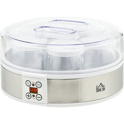 HOMCOM - Yaourtière 7 pots 180ml - Blanc - Yaourtière - Publicité HOMCOM - Yaourtière 7 pots 180ml - Blanc - Yaourtière - Publicité