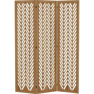 HOMCOM Paravent en bois 3 panneaux - Naturel - Décoration intérieure - Publicité HOMCOM Paravent en bois 3 panneaux - Naturel - Décoration intérieure - Publicité