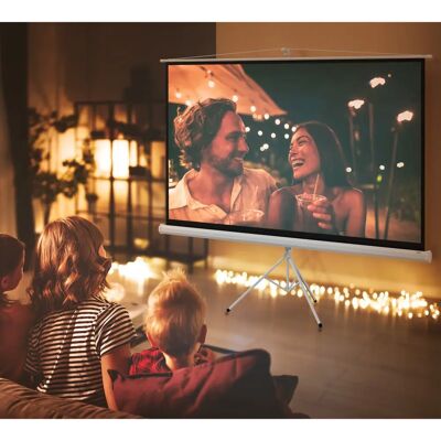 HOMCOM - 100-inch Tripod Screen - 4K HD - Projection Screen - Publicité HOMCOM - 100-inch Tripod Screen - 4K HD - Projection Screen - Publicité