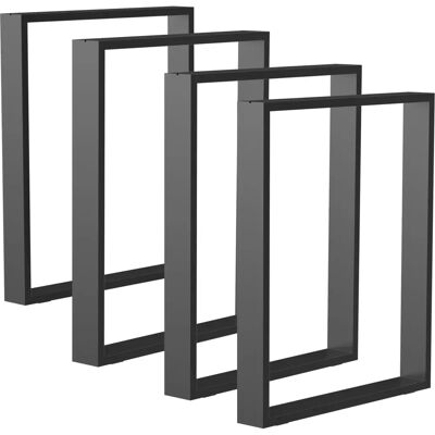 HOMCOM - 4 pieds rectangulaires en acier - 72 cm - pieds de table - Publicité HOMCOM - 4 pieds rectangulaires en acier - 72 cm - pieds de table - Publicité