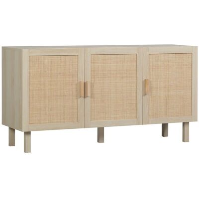 Homcom Buffet bohème chic beige en rotin - Buffet - Publicité Homcom Buffet bohème chic beige en rotin - Buffet - Publicité