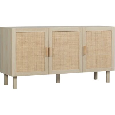 HOMCOM Armoire de rangement bohème - 136x41x70cm - Publicité HOMCOM Armoire de rangement bohème - 136x41x70cm - Publicité