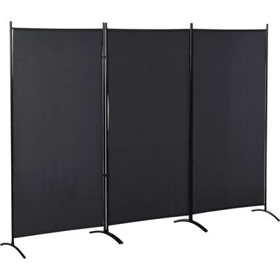 HOMCOM Paravent 3 Panneaux 2.53L x 0.5l x 1.82H m - Paravent - Publicité HOMCOM Paravent 3 Panneaux 2.53L x 0.5l x 1.82H m - Paravent - Publicité