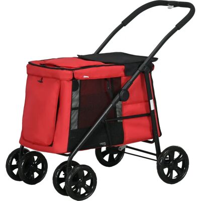 PawHut Poussette de Voyage pour Animaux - Pliable, Acier, Imperméable, pour Chiens & Chats - Publicité PawHut Poussette de Voyage pour Animaux - Pliable, Acier, Imperméable, pour Chiens & Chats - Publicité