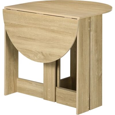 HOMCOM Table pliable ovale réglable - Chêne - Publicité HOMCOM Table pliable ovale réglable - Chêne - Publicité