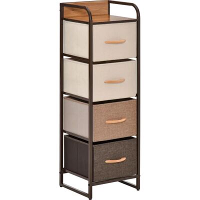 HOMCOM - Commode chiffonnier - Noir - 4 tiroirs - Chest of drawers - Publicité HOMCOM - Commode chiffonnier - Noir - 4 tiroirs - Chest of drawers - Publicité