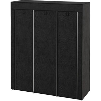 HOMCOM - Armoire Penderie Modulable - Noir - Wardrobe - Publicité HOMCOM - Armoire Penderie Modulable - Noir - Wardrobe - Publicité