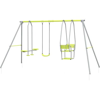 Outsunny 3-in-1 Spielplatz Schaukel - Für 5 Kinder Outsunny 3-in-1 Spielplatz Schaukel - Für 5 Kinder