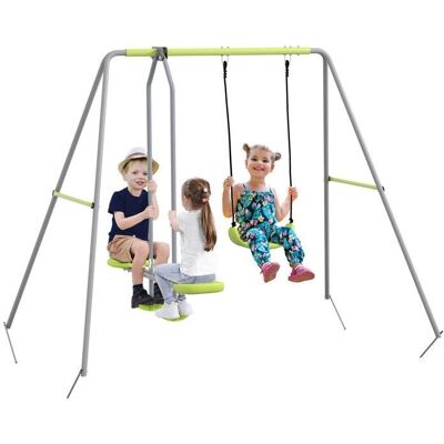 Ensemble de Balancoires Outsunny pour Enfants avec Sièges Face-à-Face - Équipement de Jeu Extérieur - Publicité Ensemble de Balancoires Outsunny pour Enfants avec Sièges Face-à-Face - Équipement de Jeu Extérieur - Publicité