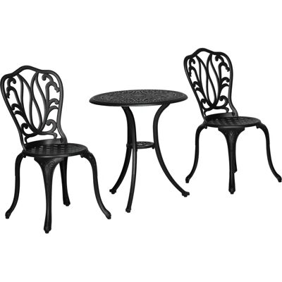 Outsunny Gartenmöbelset 2 Sitzplätze Retro Stil Aluminium Outsunny Gartenmöbelset 2 Sitzplätze Retro Stil Aluminium