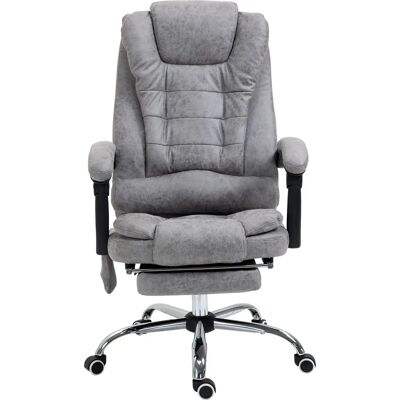 Sedia massaggiante da ufficio Vinsetto con riscaldamento, ergonomica, regolabile, grigia Sedia massaggiante da ufficio Vinsetto con riscaldamento, ergonomica, regolabile, grigia