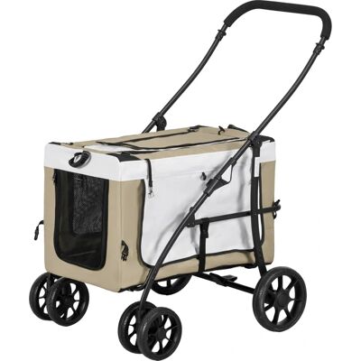 PawHut - Taivaltava lemmikkikori - Khaki - 81x58x97.5 cm PawHut - Taivaltava lemmikkikori - Khaki - 81x58x97.5 cm