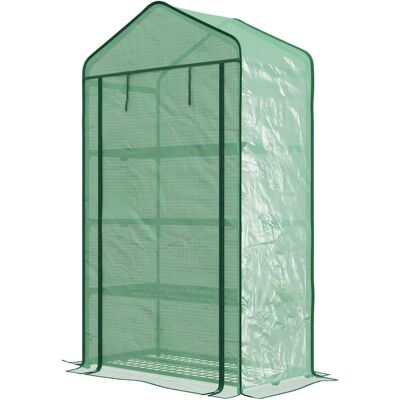 Invernadero de Jardín Outsunny Estante de Balcón 4 Niveles 90Lx49Wx160H - Casa de Jardín Invernadero de Jardín Outsunny Estante de Balcón 4 Niveles 90Lx49Wx160H - Casa de Jardín