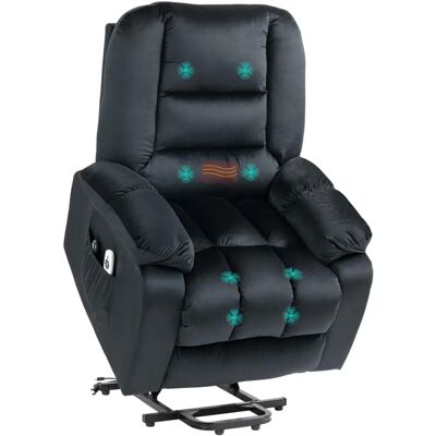Fauteuil de Massage Électrique Homcom - 8 Points, Chauffant, Velours - Publicité Fauteuil de Massage Électrique Homcom - 8 Points, Chauffant, Velours - Publicité